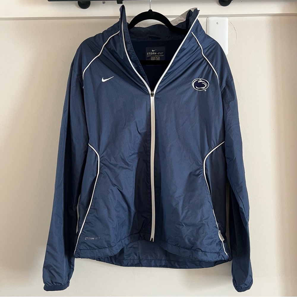 Nike Penn State Navy Blue Storm-Fit Windbreaker Jacket with White Trim size-XL